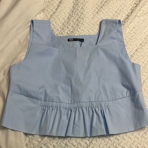 light blue Zara top in a size medium